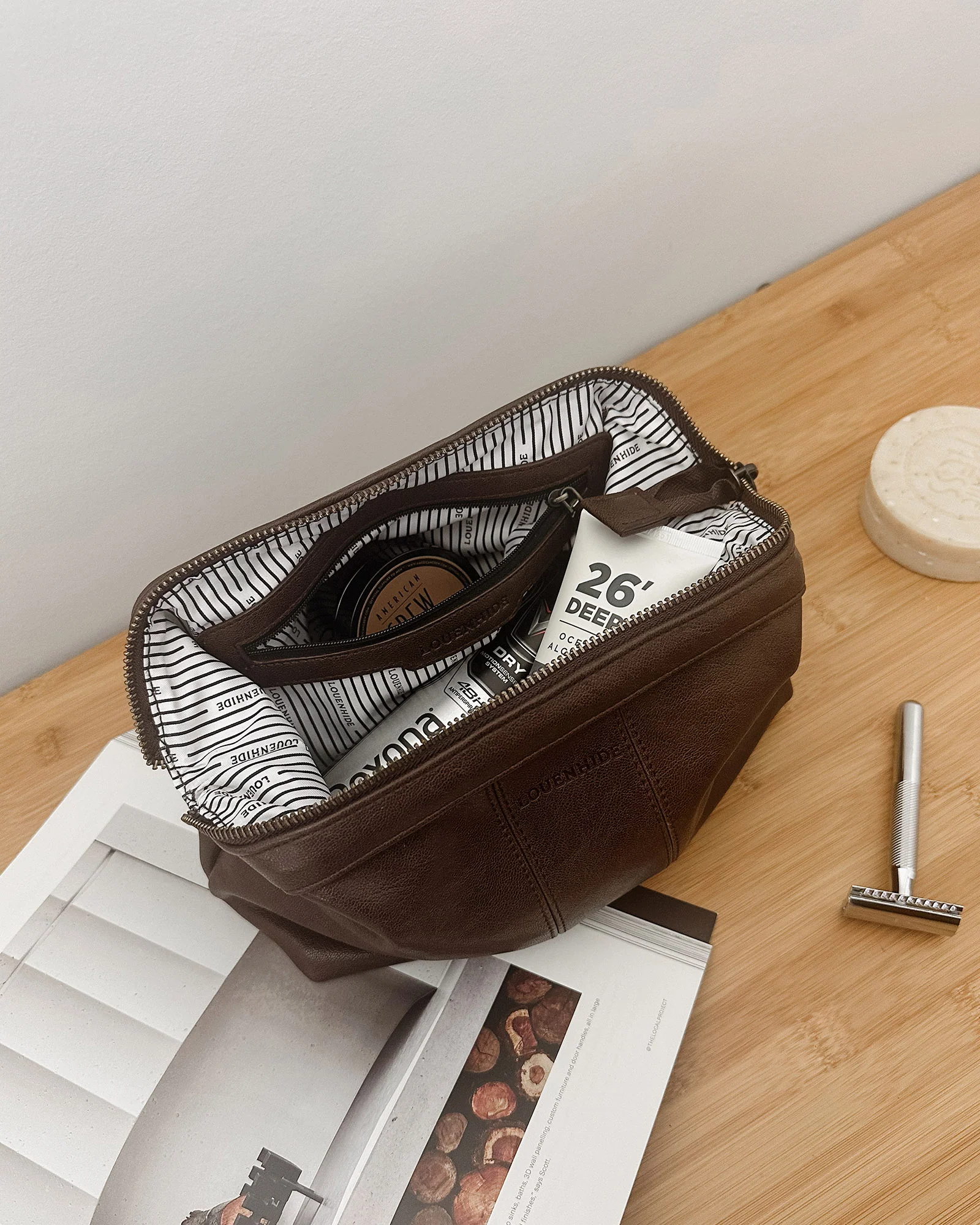 Albie Cosmetic Case -  Saddle Black - Image 7