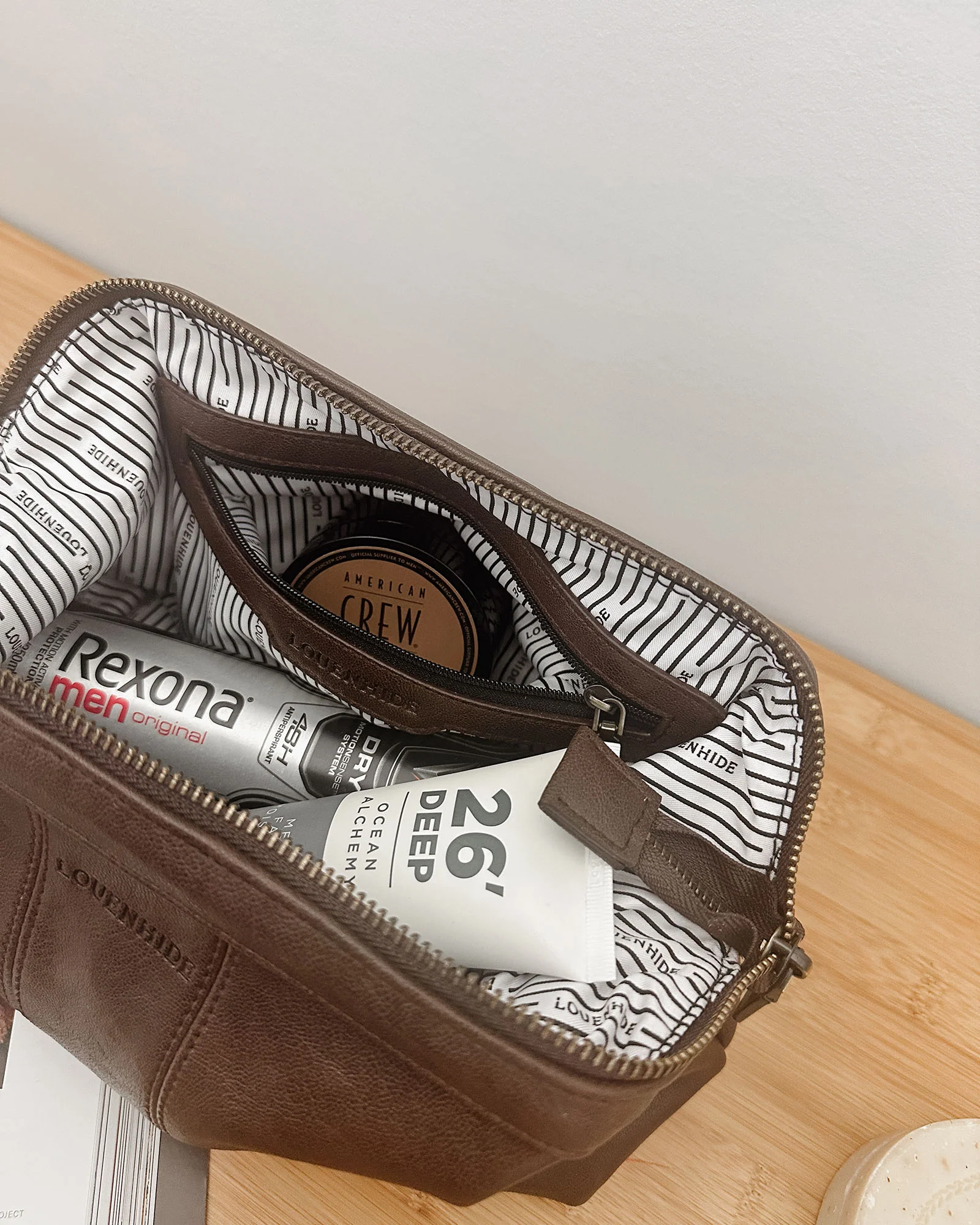 Albie Cosmetic Case -  Saddle Chocolate - Image 7