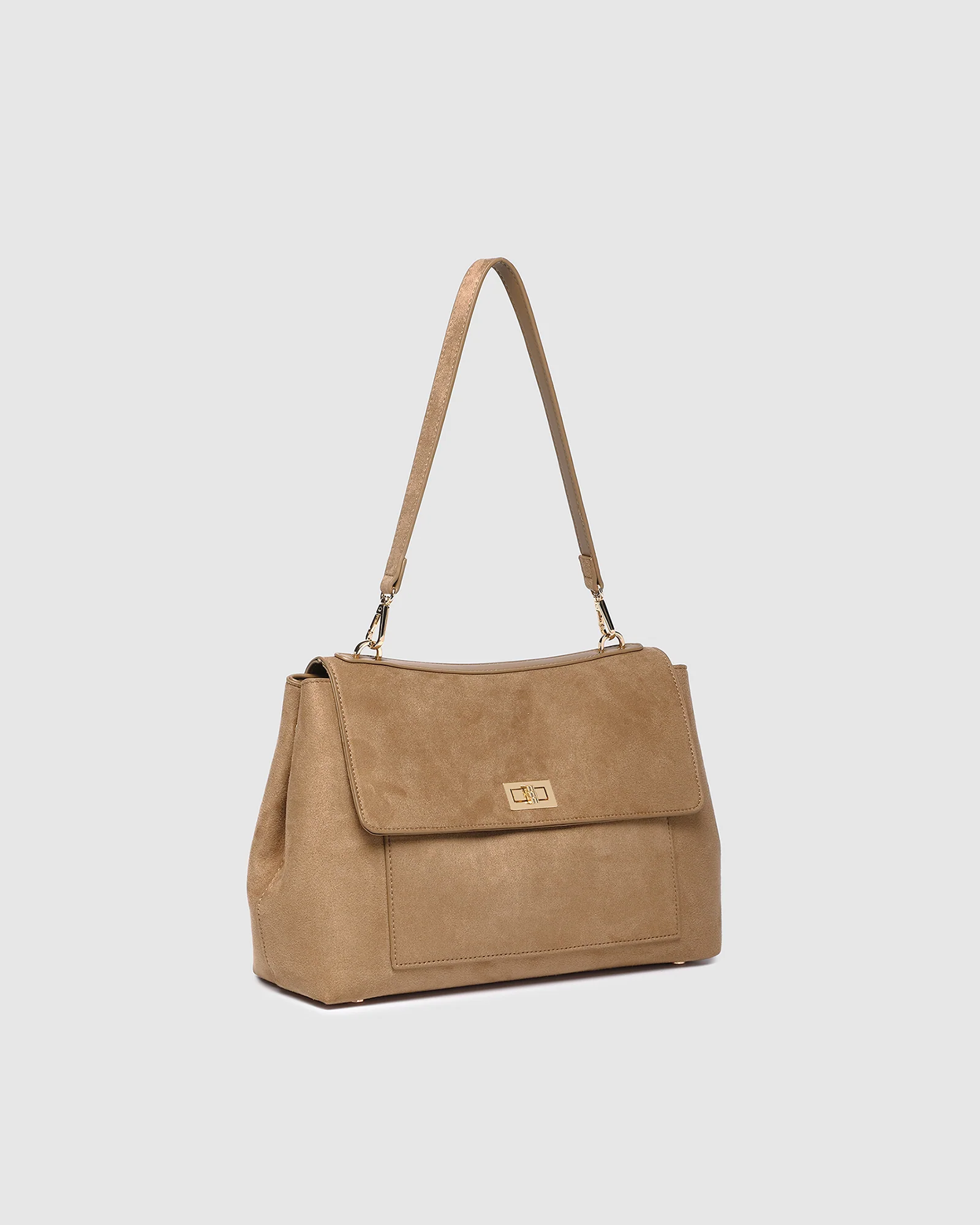 Arden Suedette Shoulder Bag - Honey - Image 2