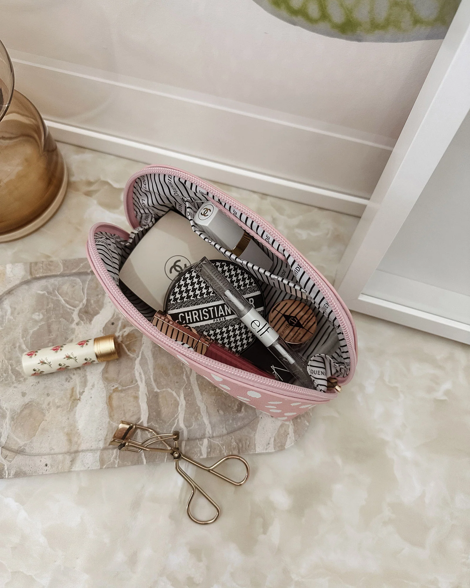 Baby Nancy Makeup Bag - Pink Raindrop - Image 2