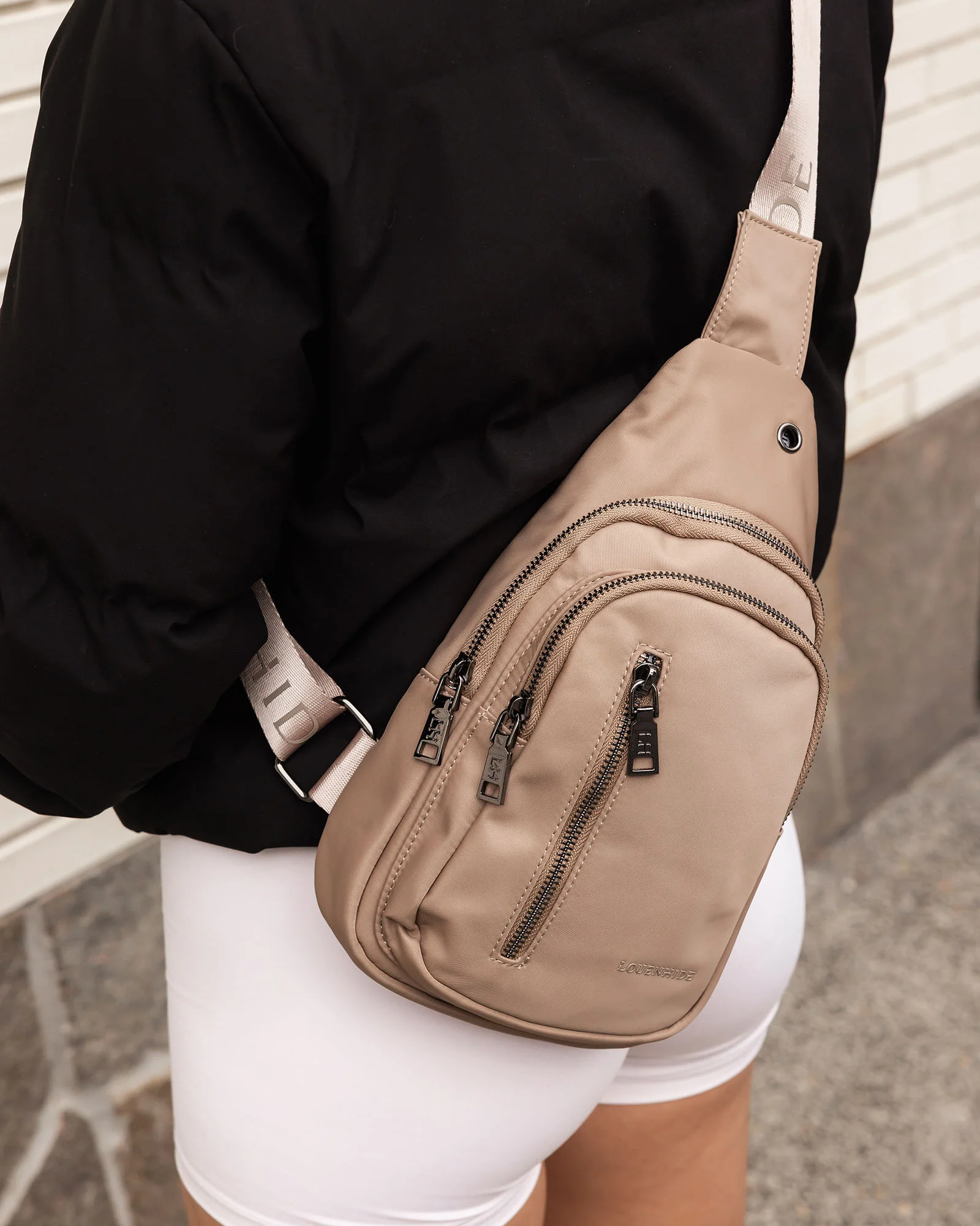 Boyd Nylon Sling Bag - Mocha - Image 7