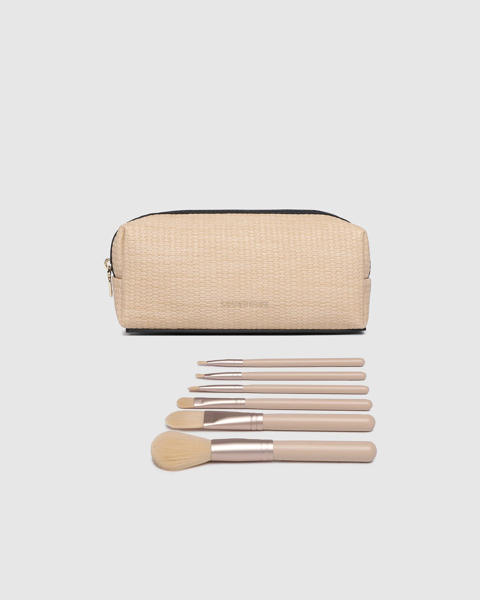 Brianna Makeup Bag - Natural/Black - Image 4
