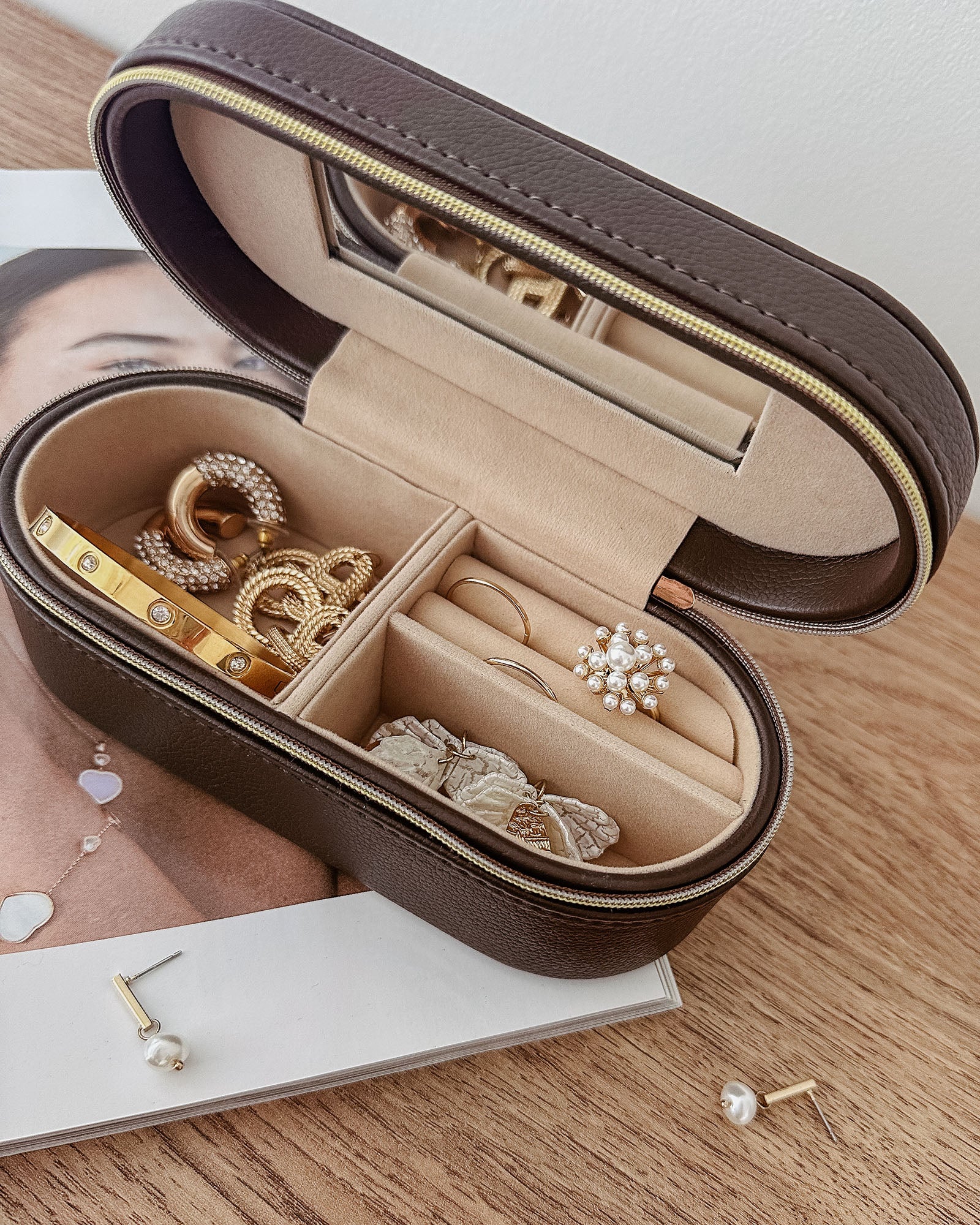 Charlee Jewellery Box - Chocolate - Image 6
