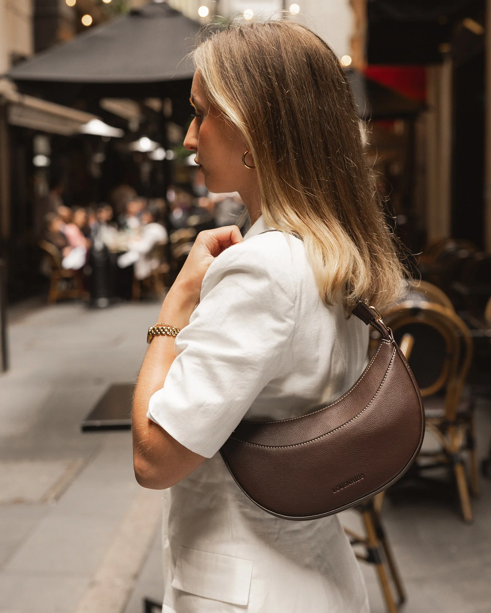 Claudia Shoulder Bag - Chocolate - Image 7