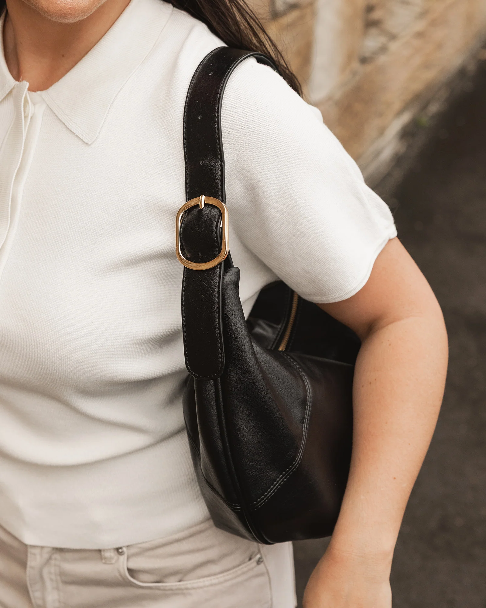 Cleo Shoulder Bag - Black - Image 6