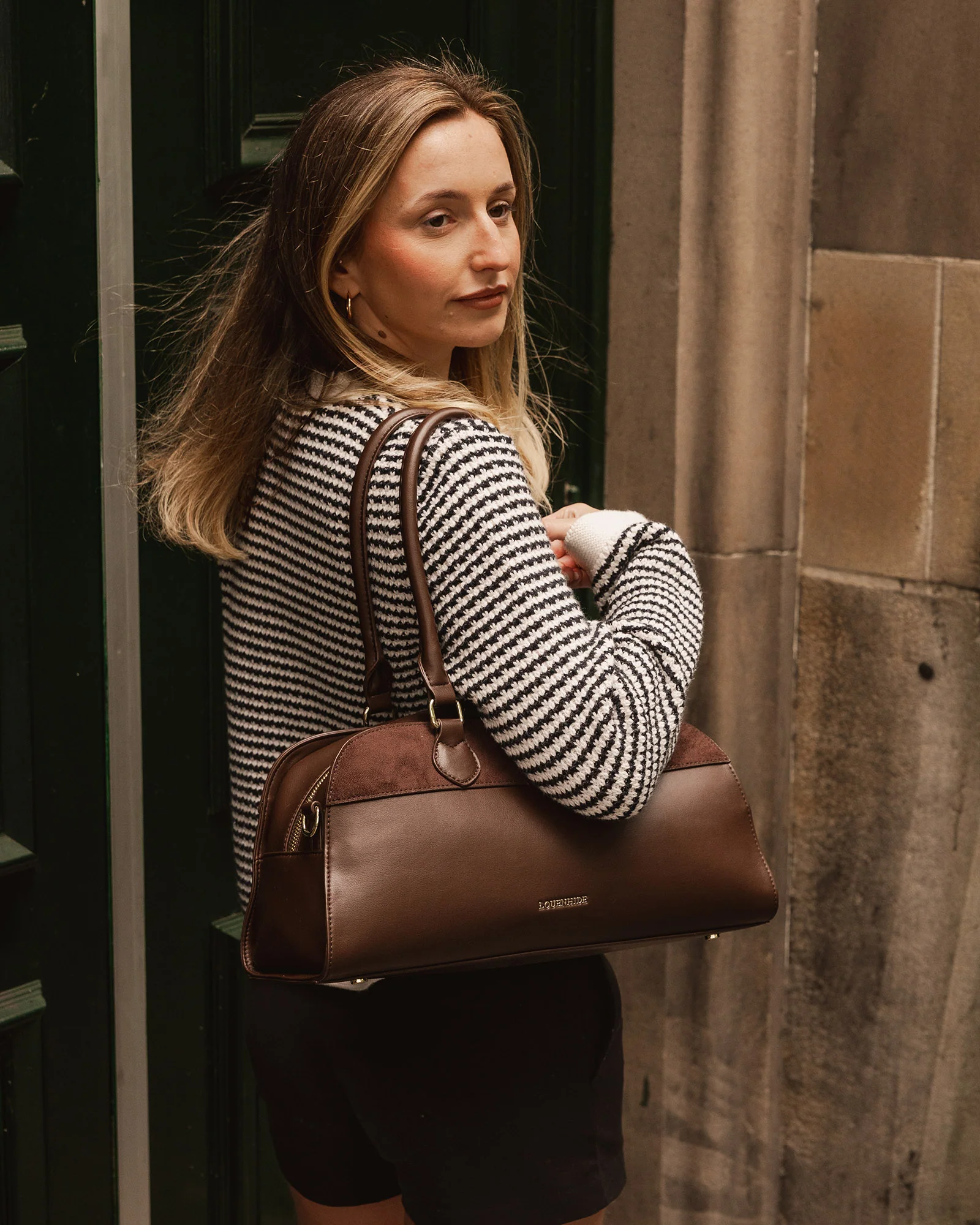 Eleanor Shoulder Bag - Chocolate - Image 8