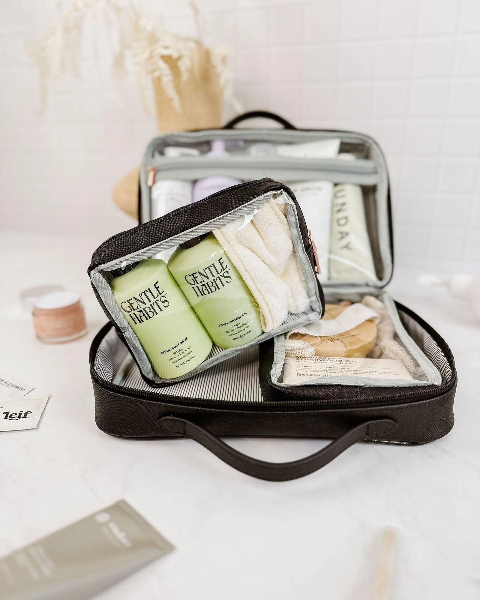Georgie Cosmetic Case - Black - Image 8