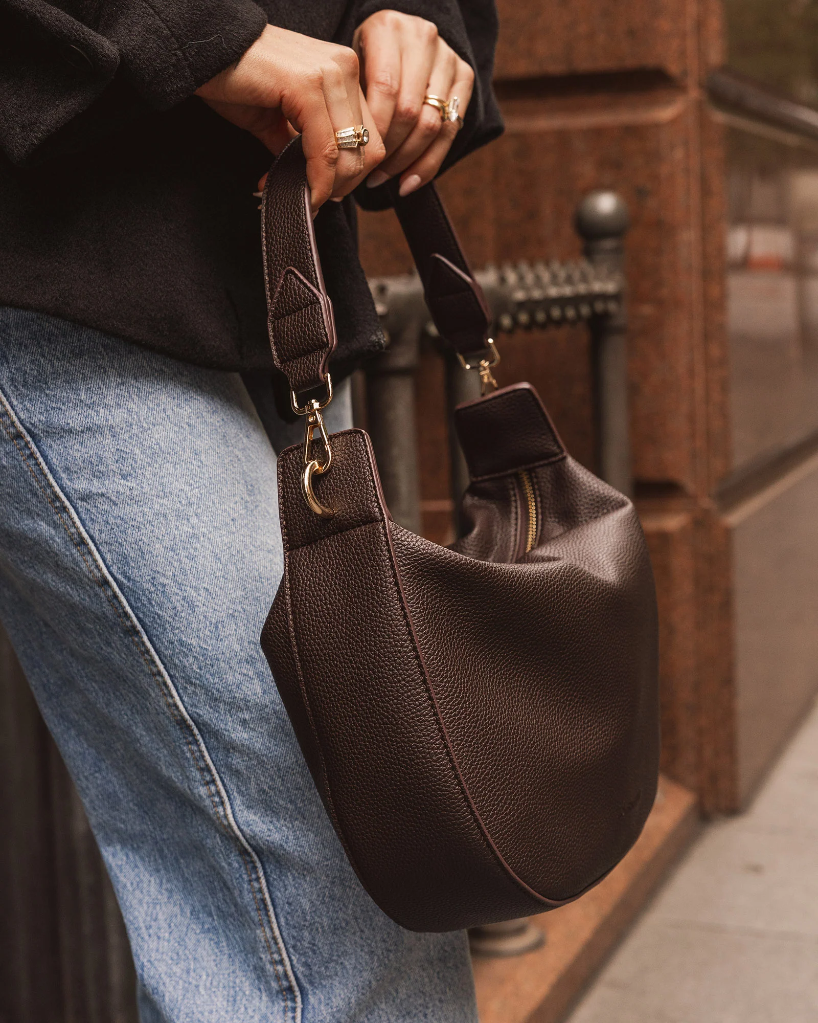 Georgina Shoulder Bag - Chocolate - Image 8