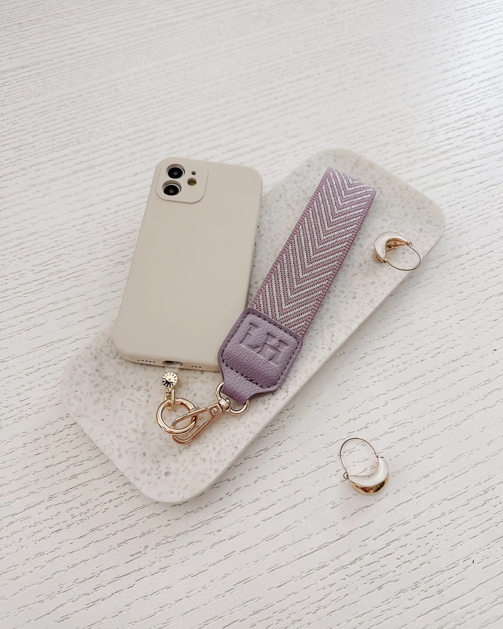 Iris Keyring with Phone Attachment - Lilac - Image 3