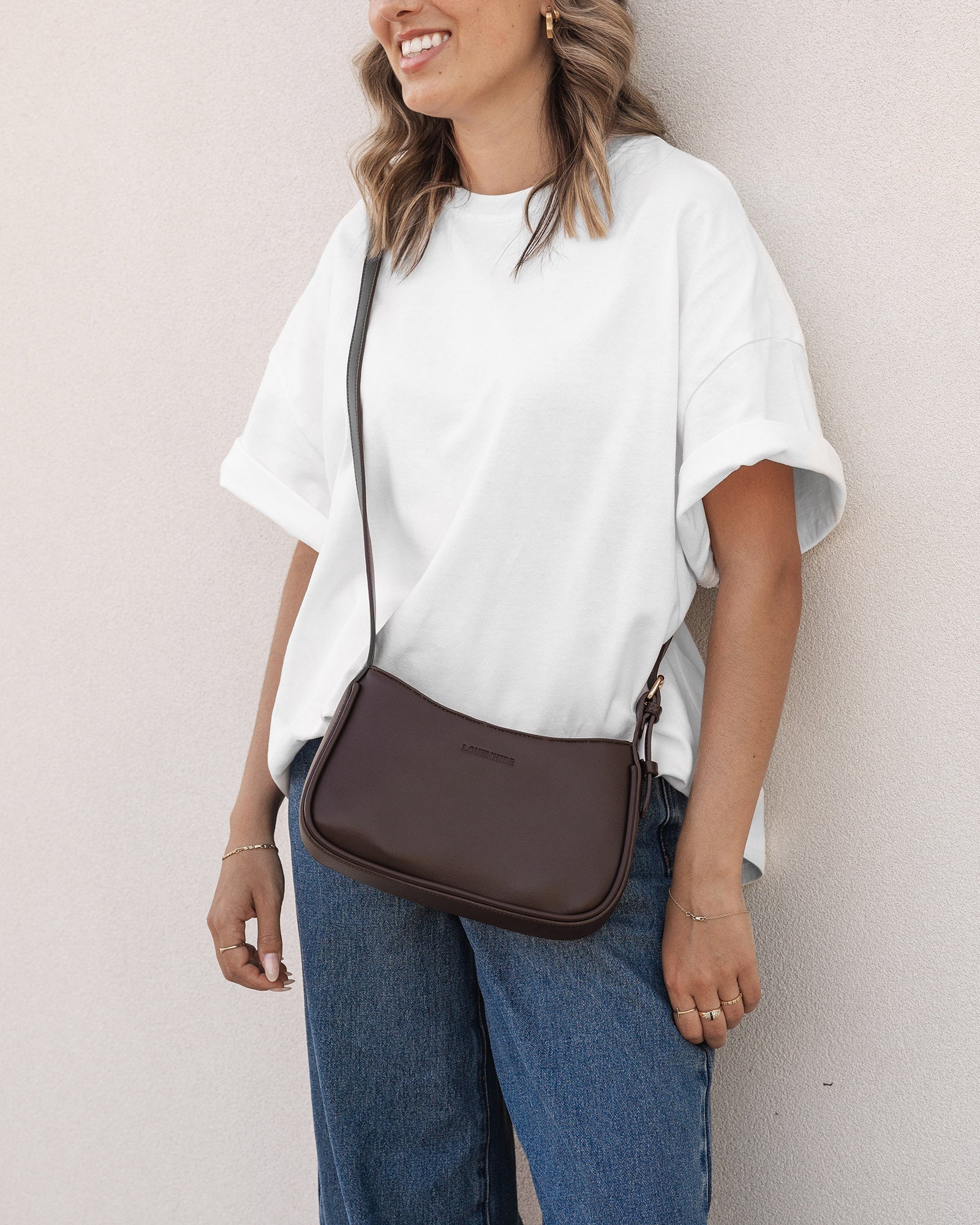 Ivy Shoulder Bag - Chocolate - Image 8