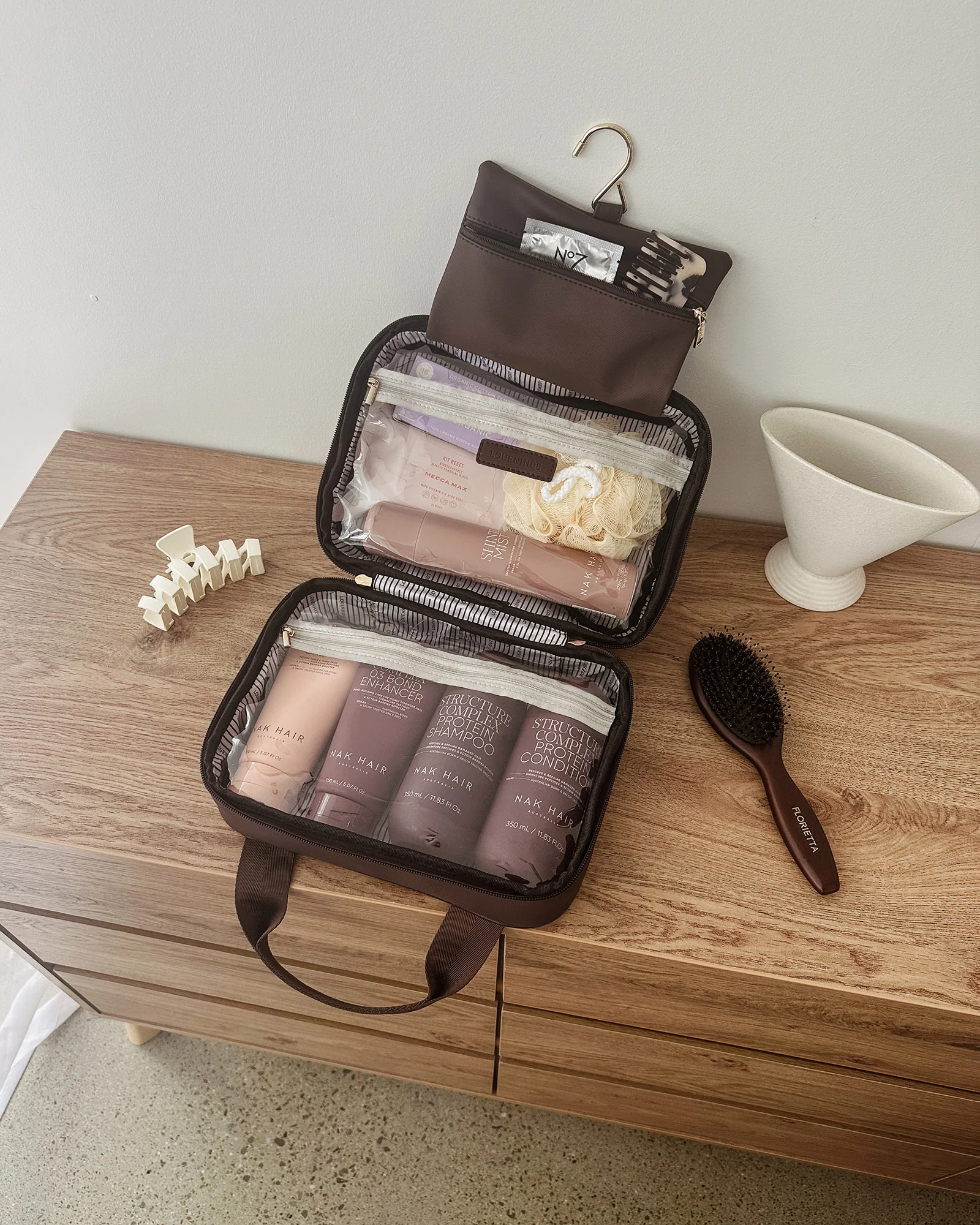 Kenya Cosmetic Bag - Chocolate - Image 2