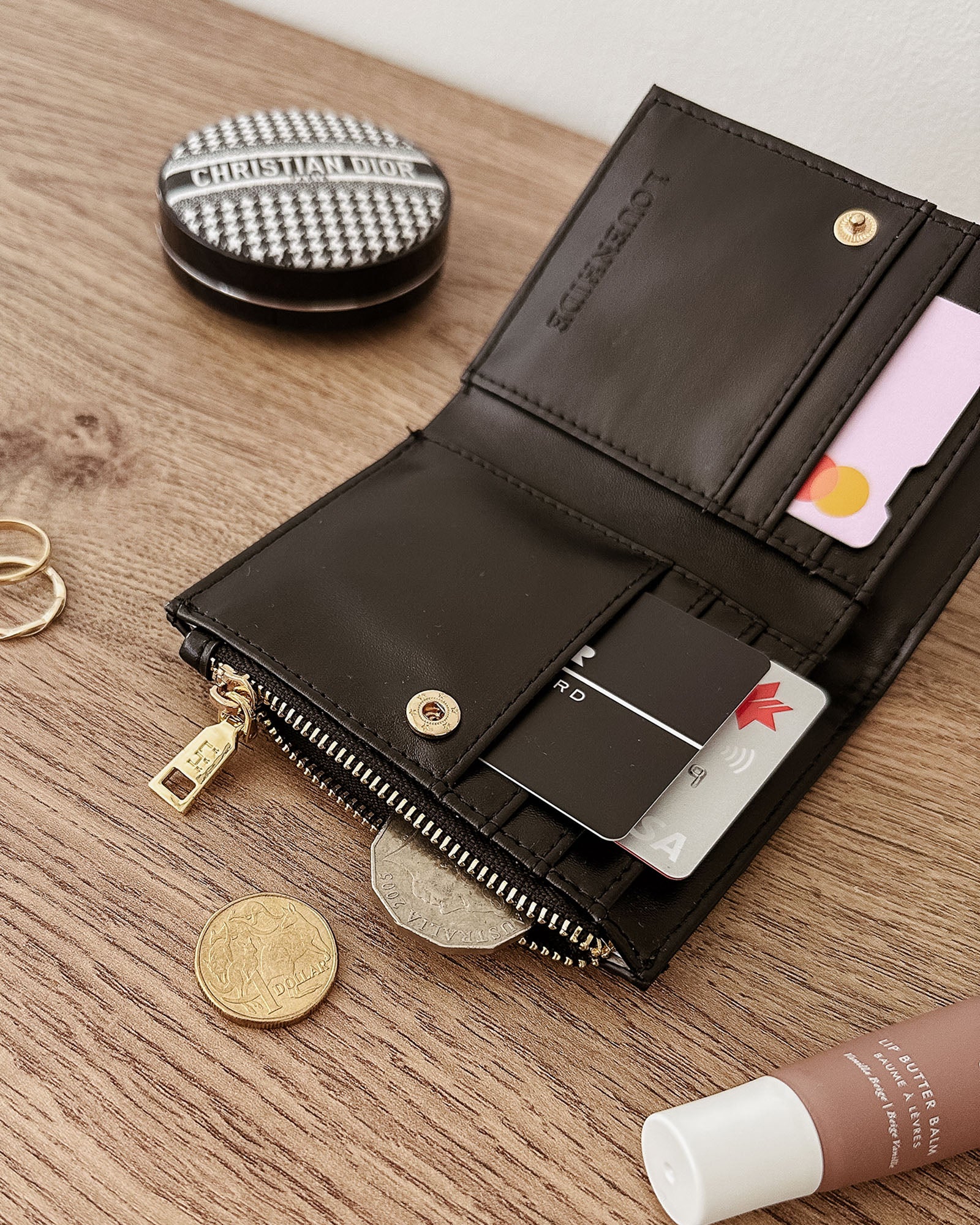 Lily Woven Wallet - Black - Image 7