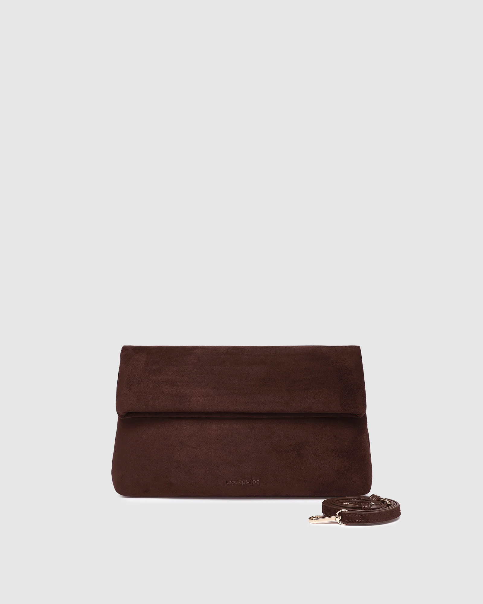 Luka Suedette Clutch - Chocolate - Image 4