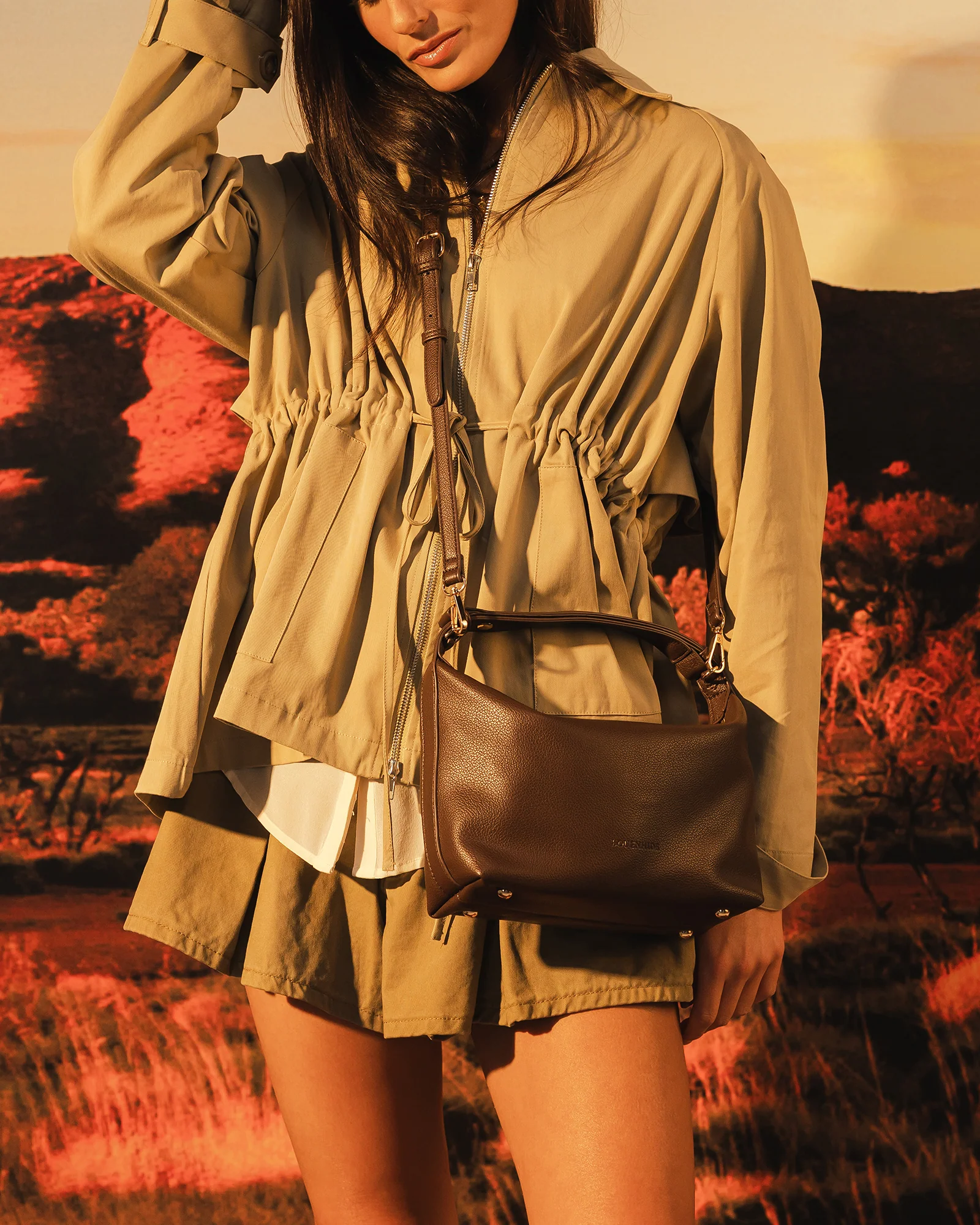 Madeline Shoulder Bag - Chocolate - Image 9