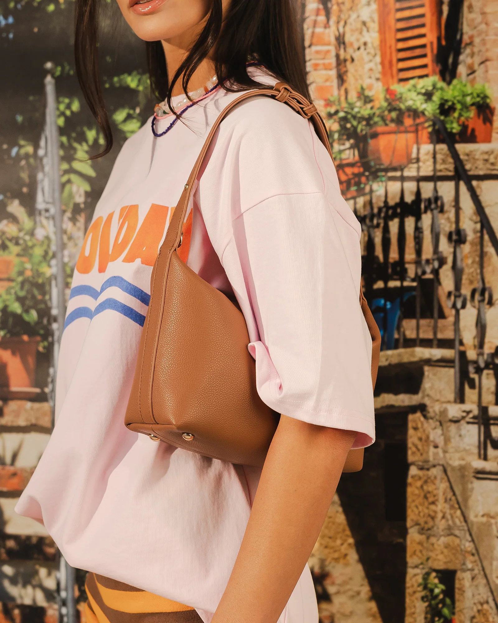 Madeline Shoulder Bag - Toffee - Image 8