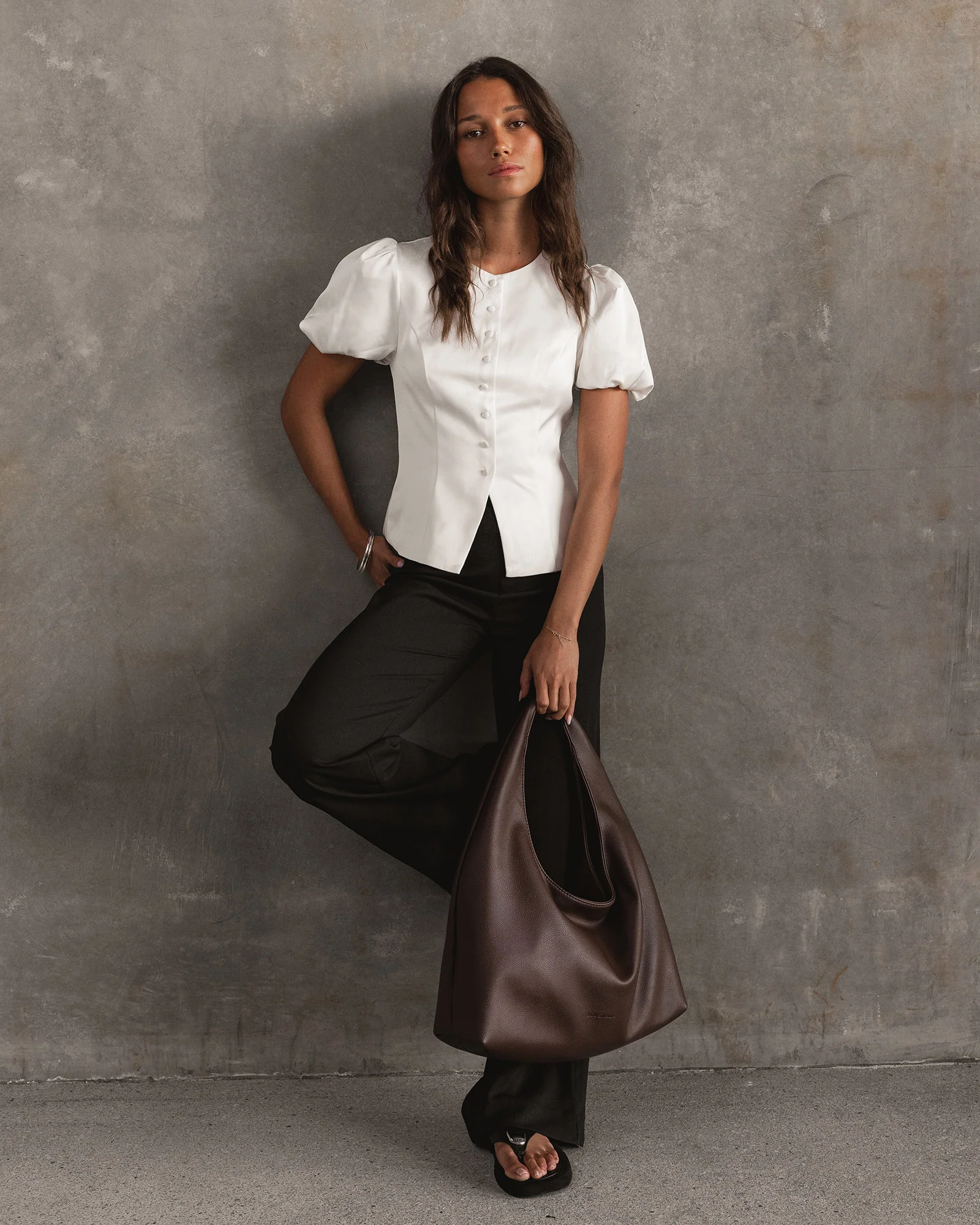 Monaco Shoulder Bag - Chocolate - Image 6
