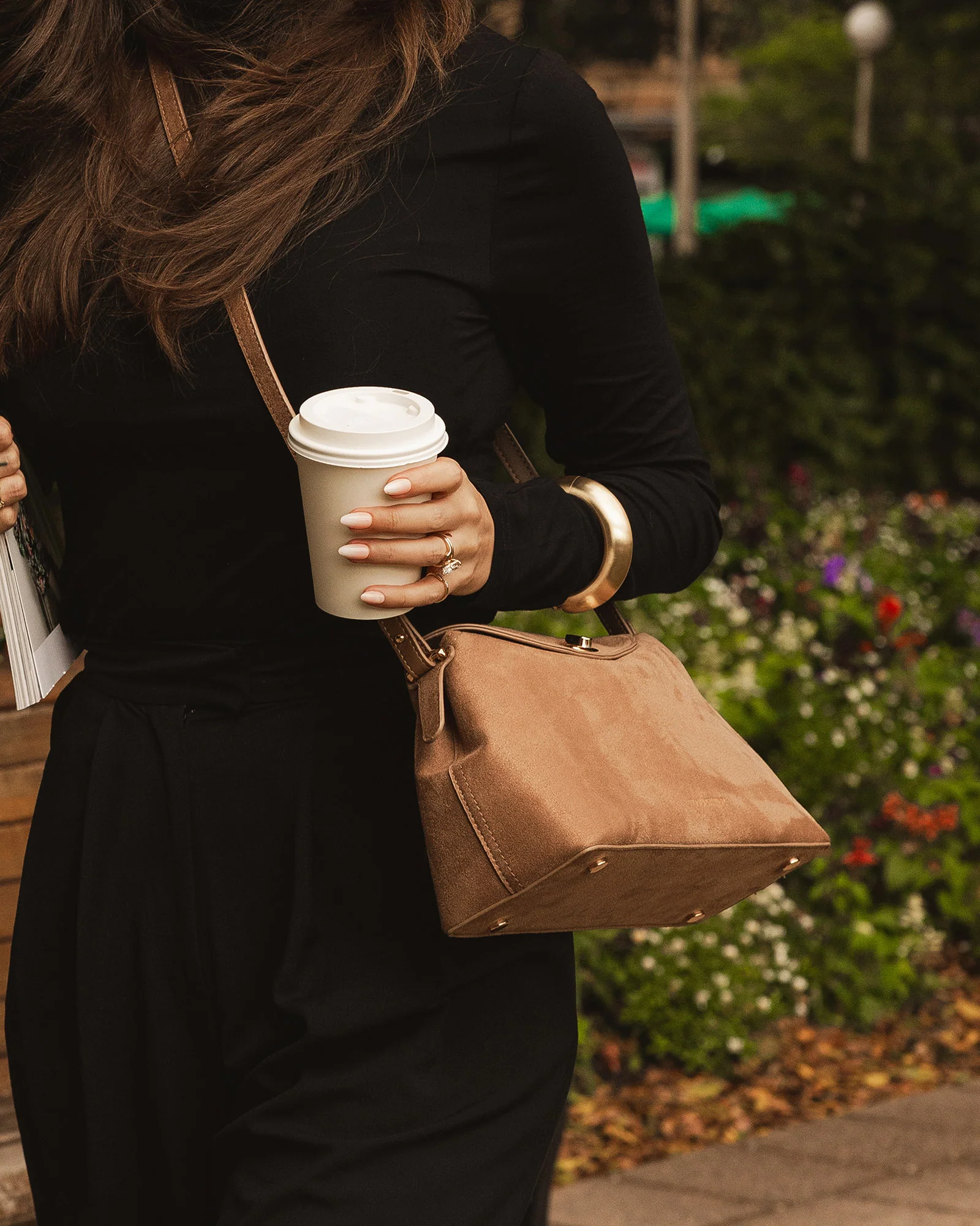 Nicole Suedette Handbag - Honey - Image 8