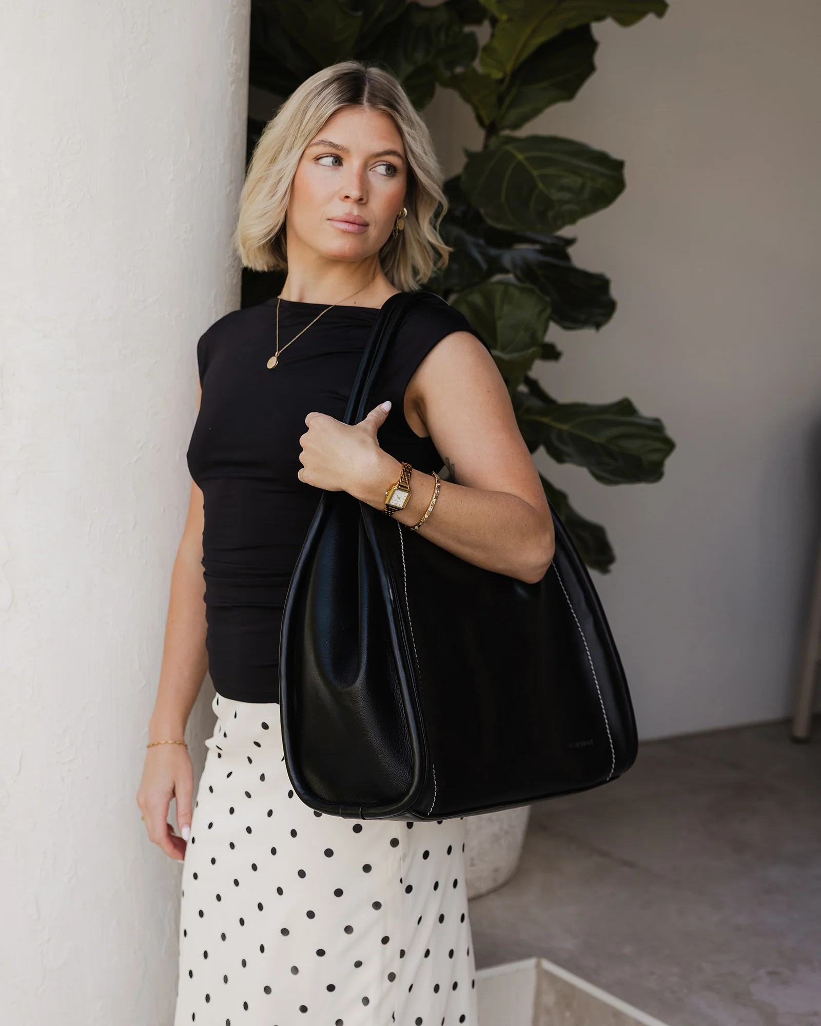 Sutton Shoulder Bag - Black - Image 7