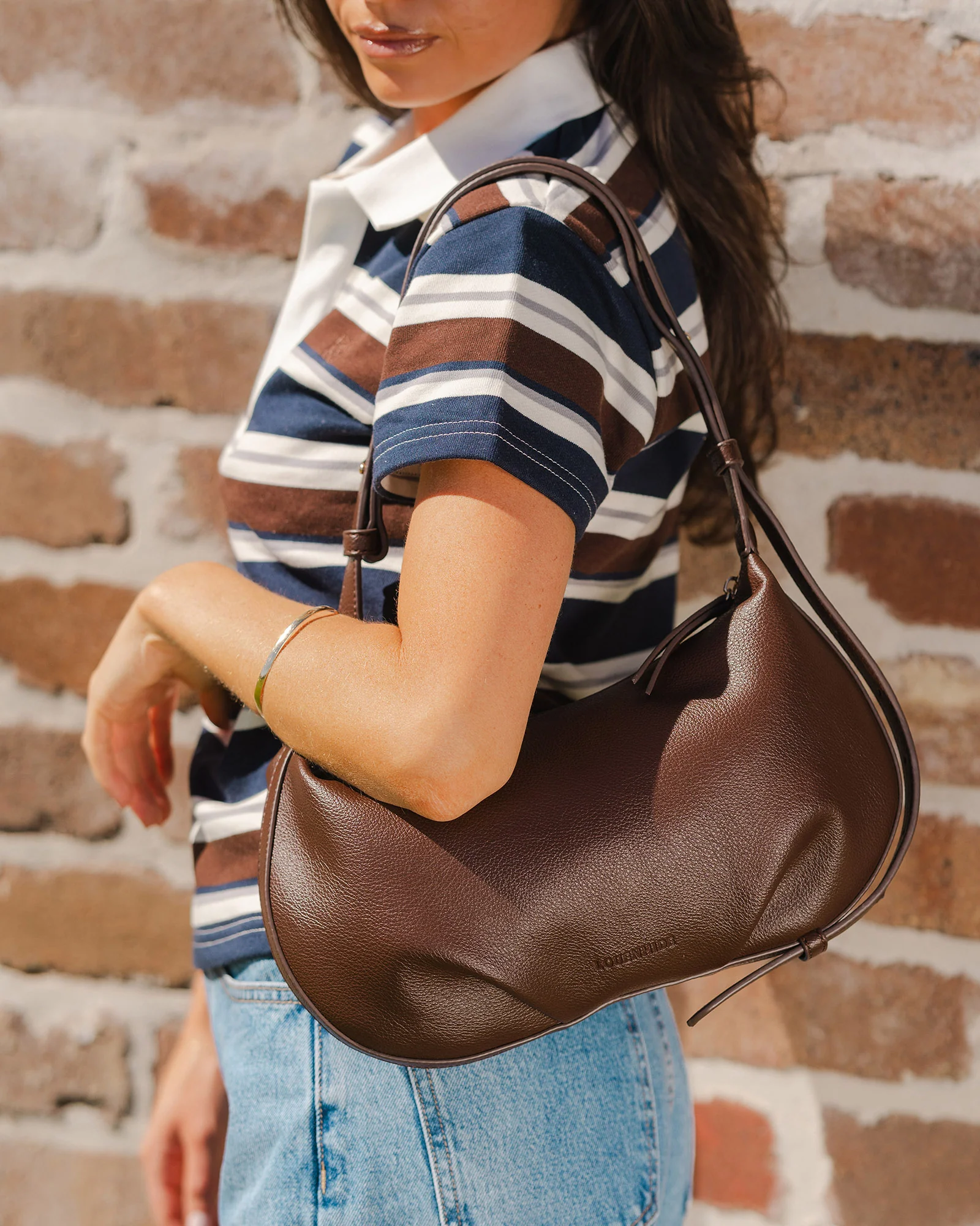 Olivia Shoulder Bag - Chocolate - Image 7