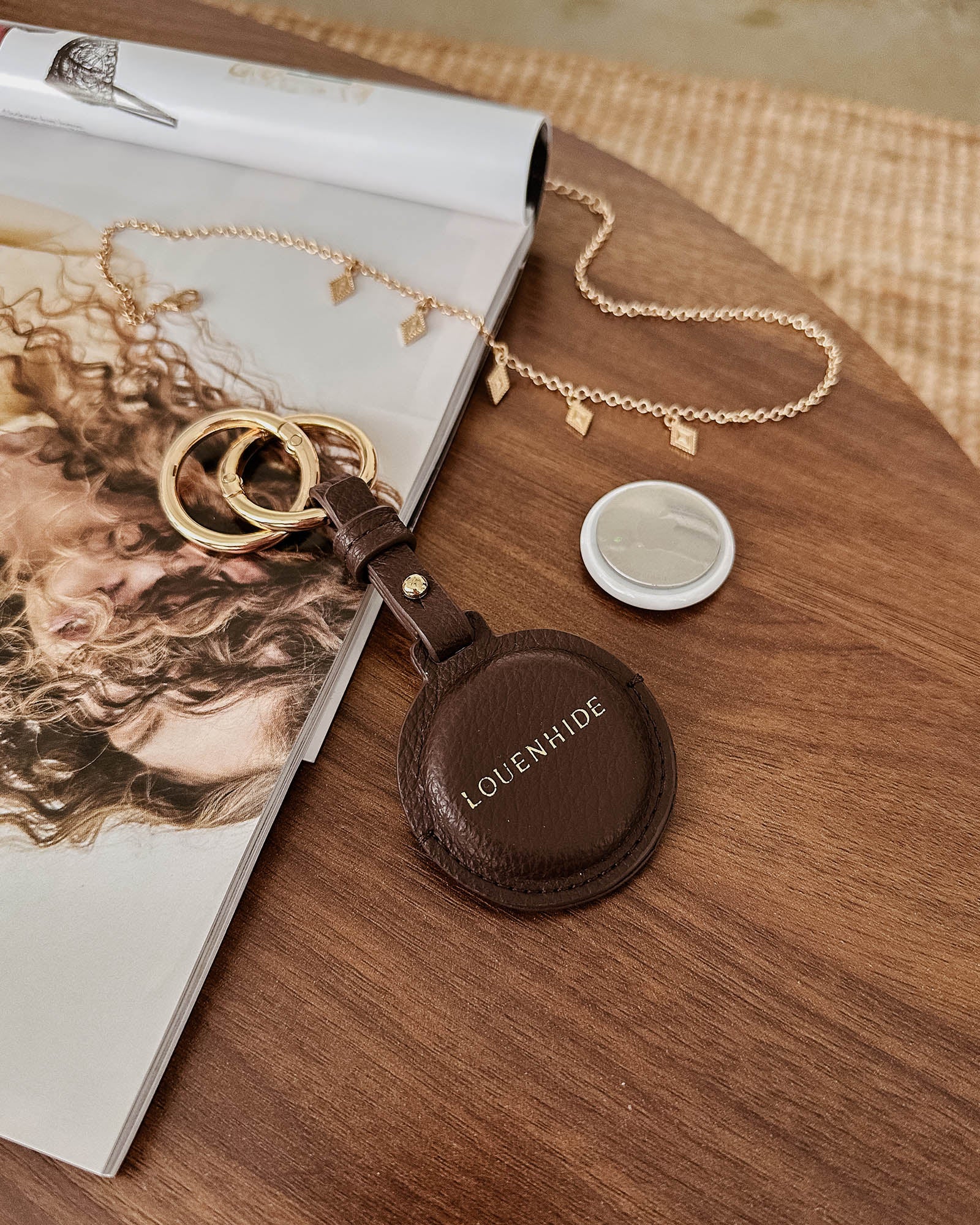 Opal Airtag Case - Chocolate