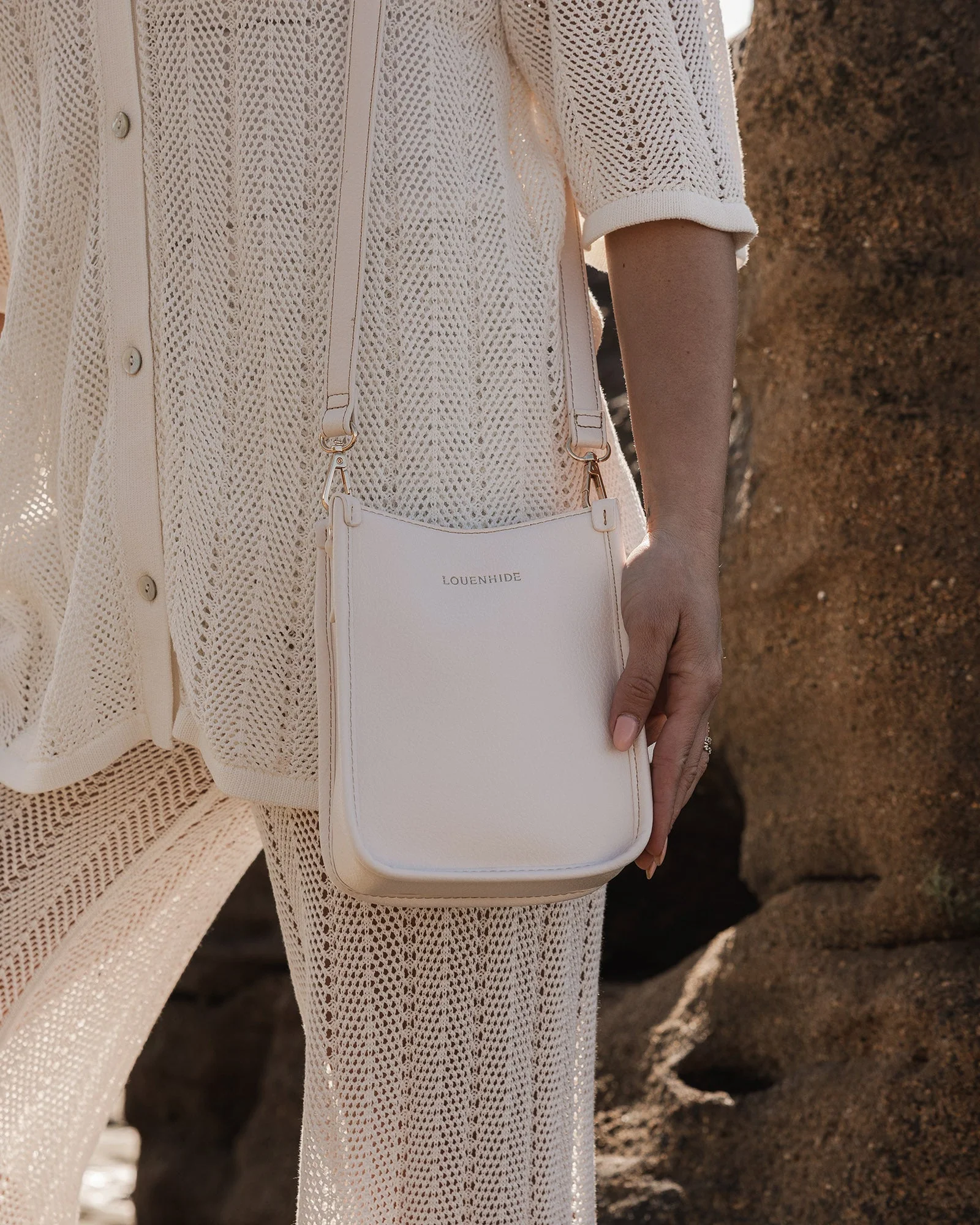 Parker Logo Phone Bag - Vanilla - Image 7