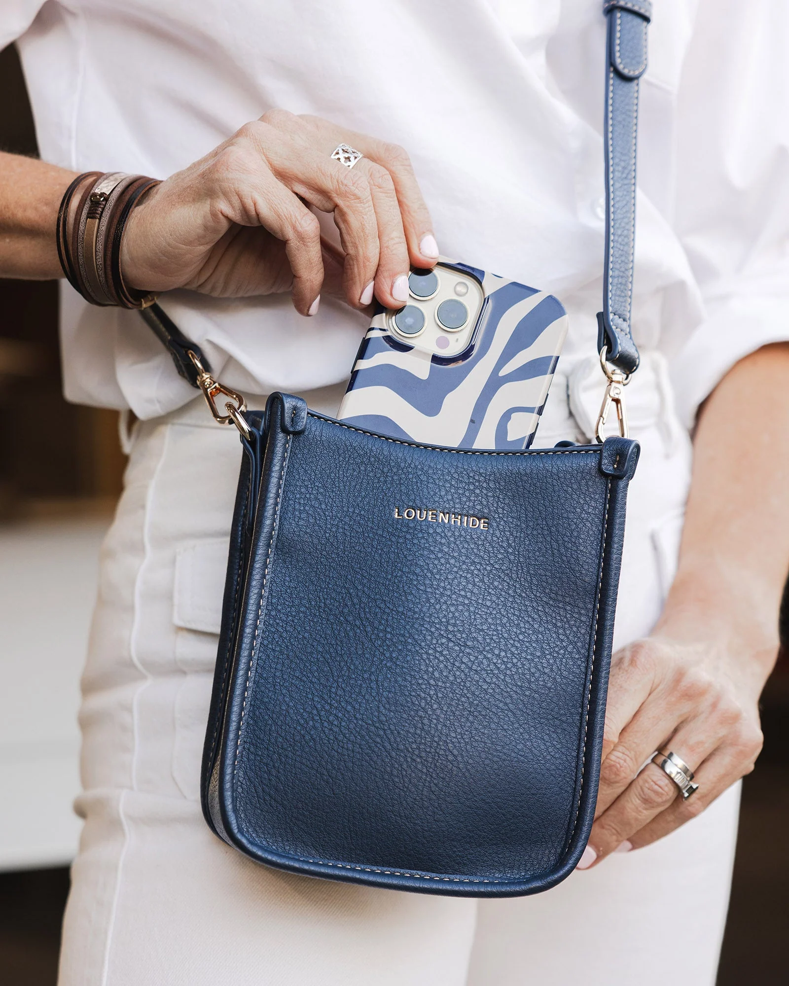 Parker Phone Crossbody Bag - Navy - Image 7