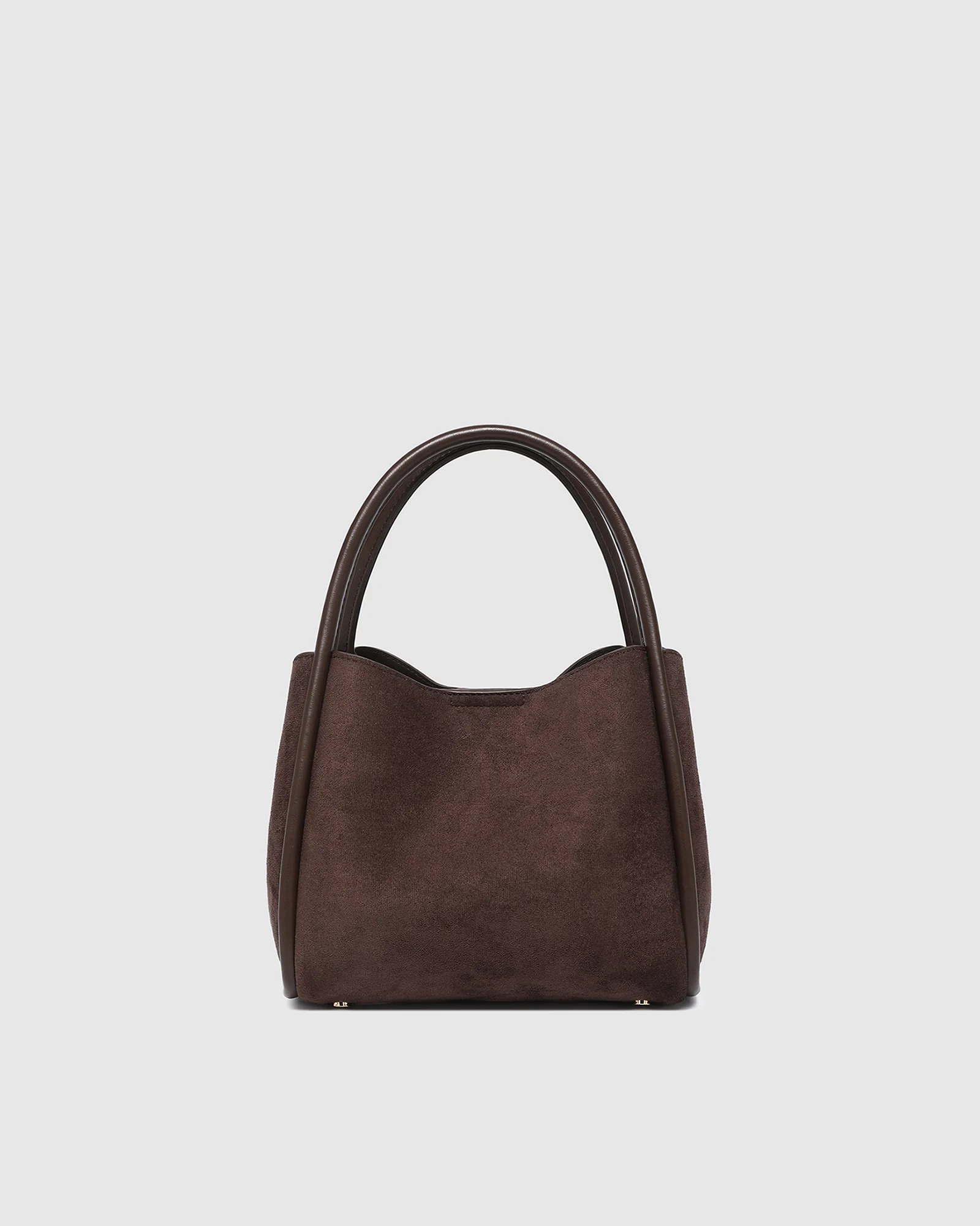 Steffie Suedette Mini Tote Bag - Chocolate - Image 5