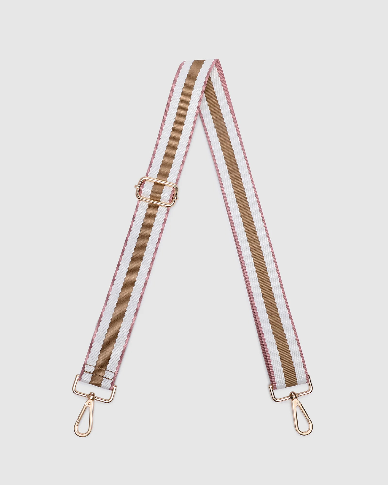 Stripe Webbing Bag Strap - Blush / Frappe - Image 2