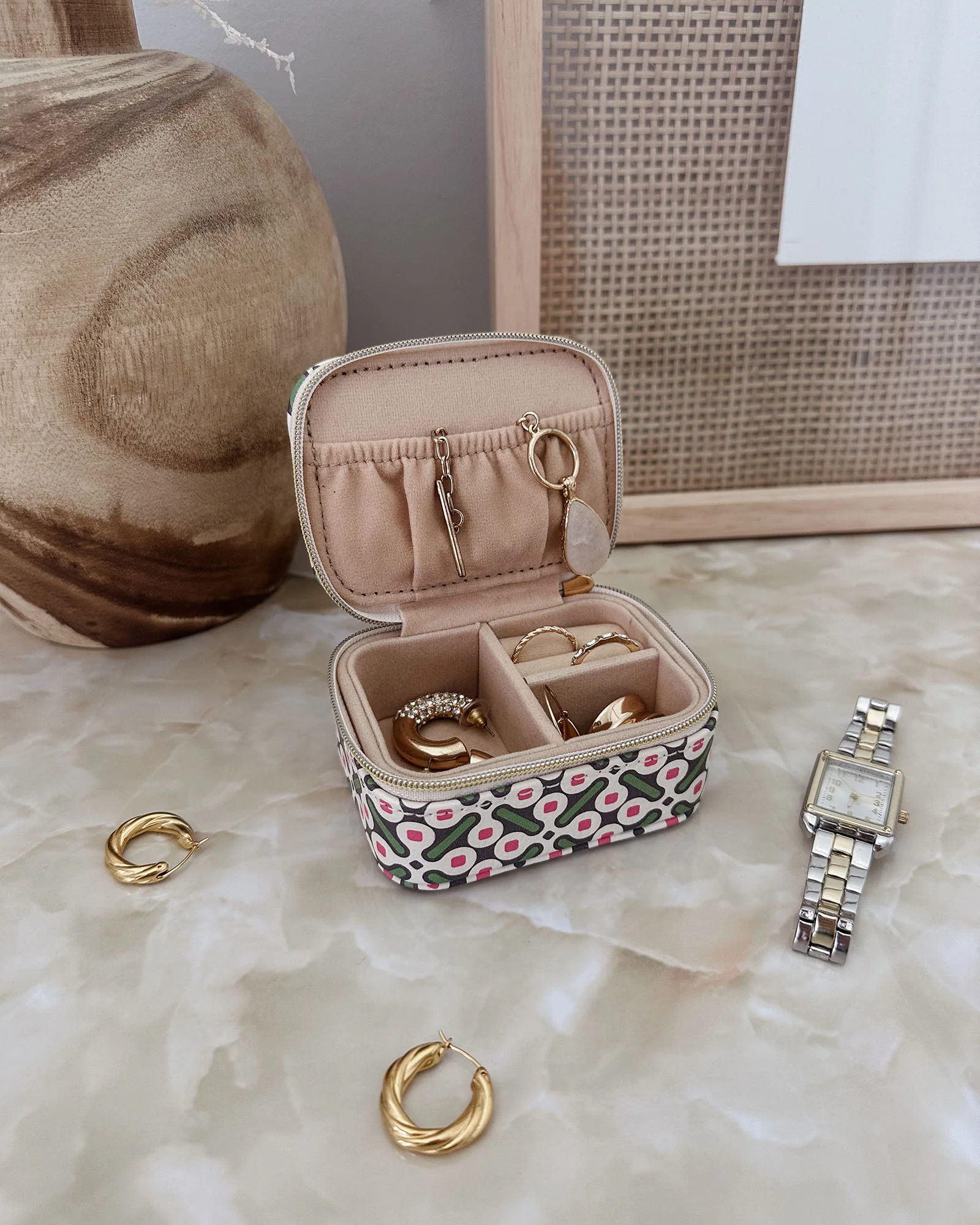 Suzie Jewellery Box - Retro Olive - Image 2