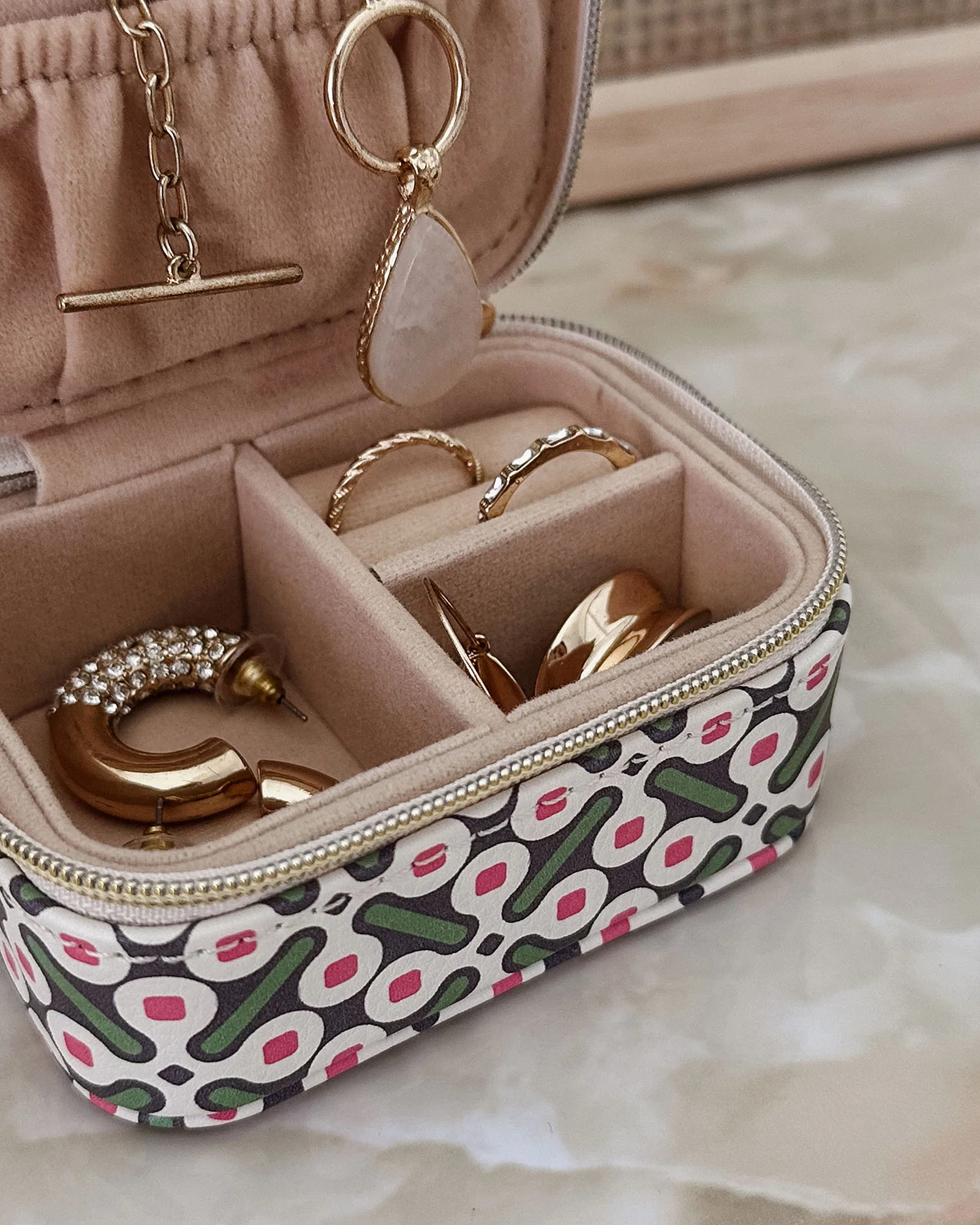 Suzie Jewellery Box - Retro Olive - Image 8