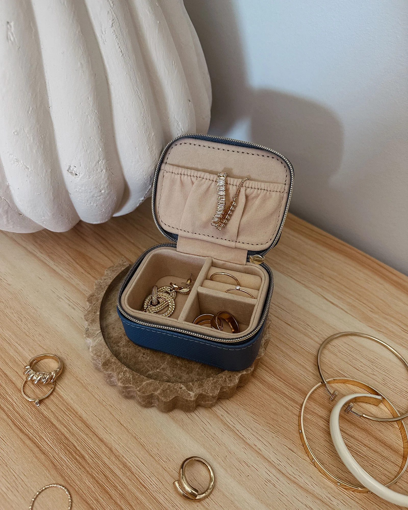 Suzie Jewellery Box - Steel Blue - Image 2