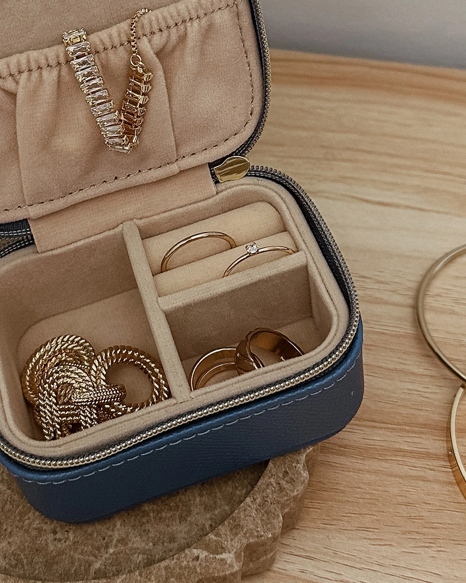 Suzie Jewellery Box - Steel Blue - Image 8