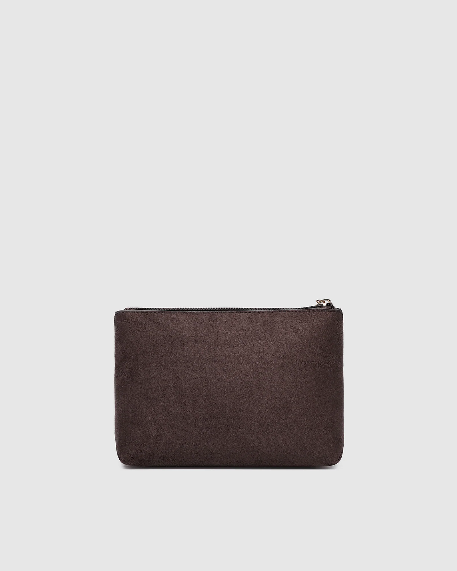 The Everyday Suedette Pouch - Chocolate - Image 4