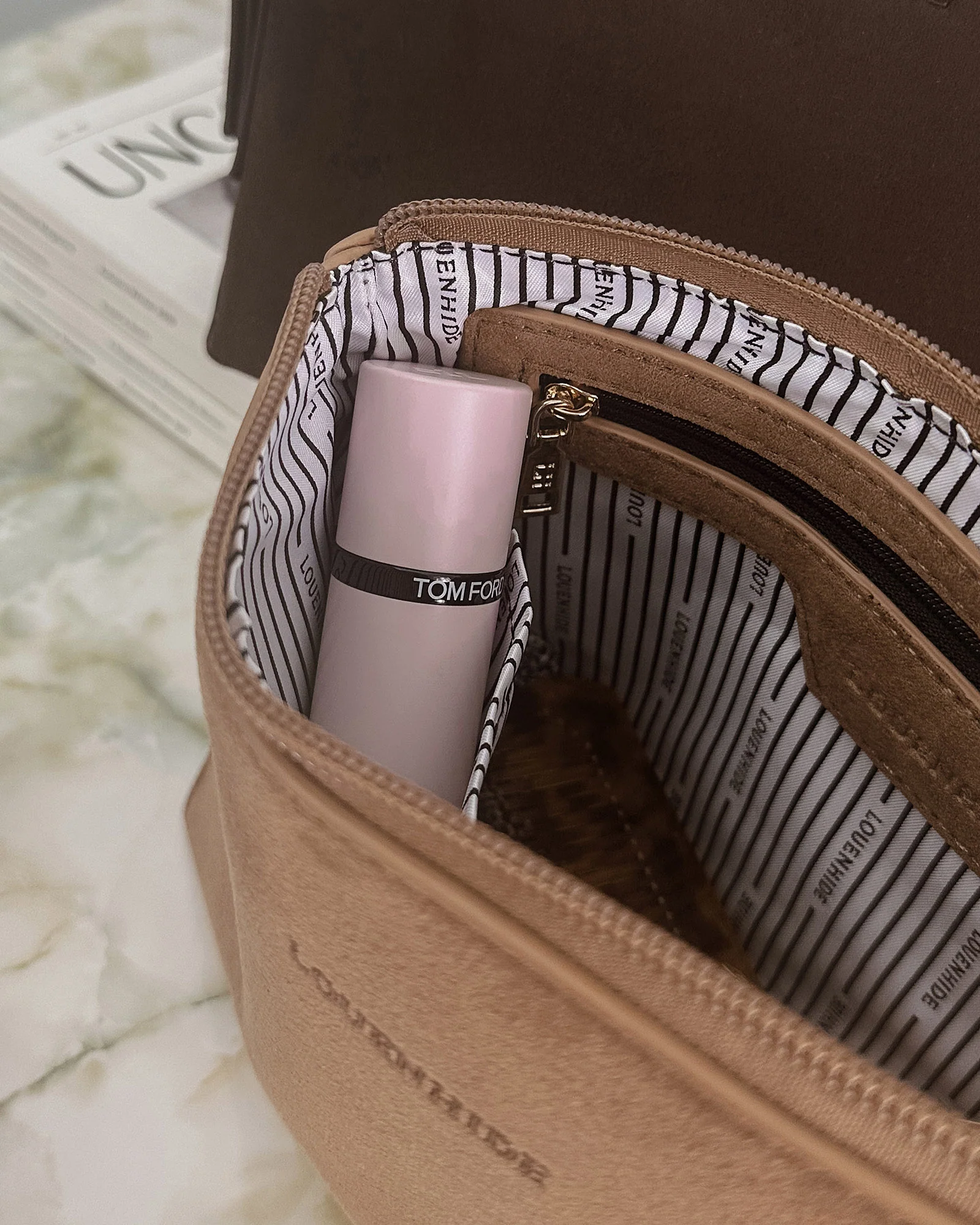 The Everyday Suedette Pouch - Honey - Image 7