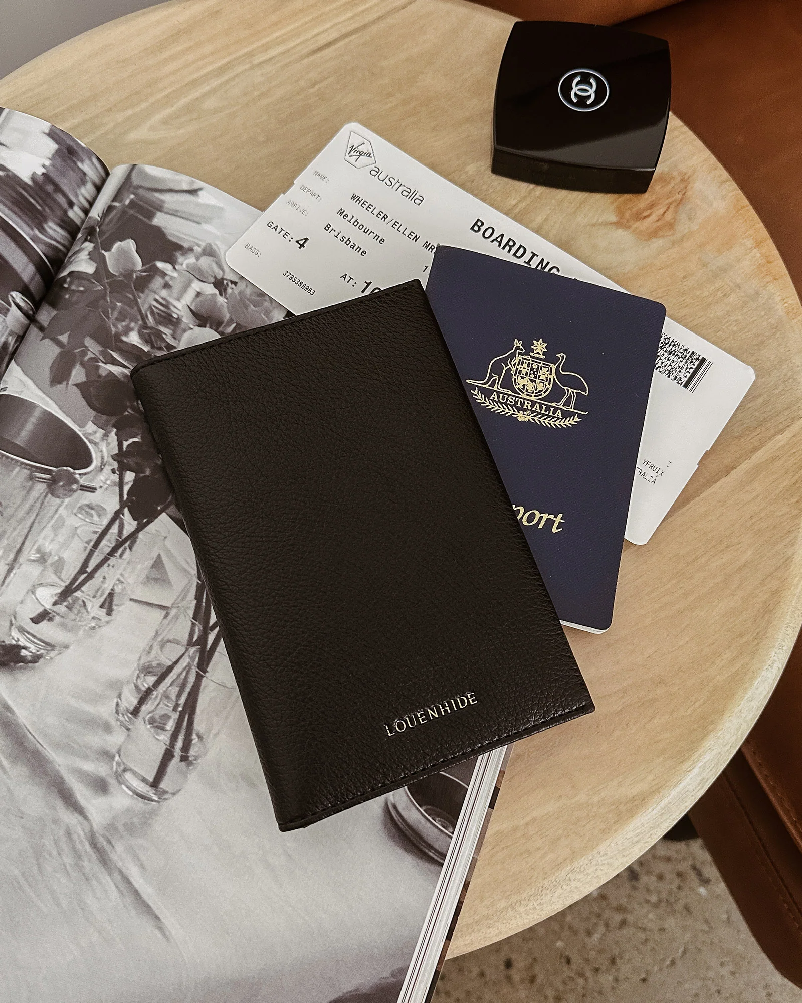 Venice Passport Holder - Black - Image 6