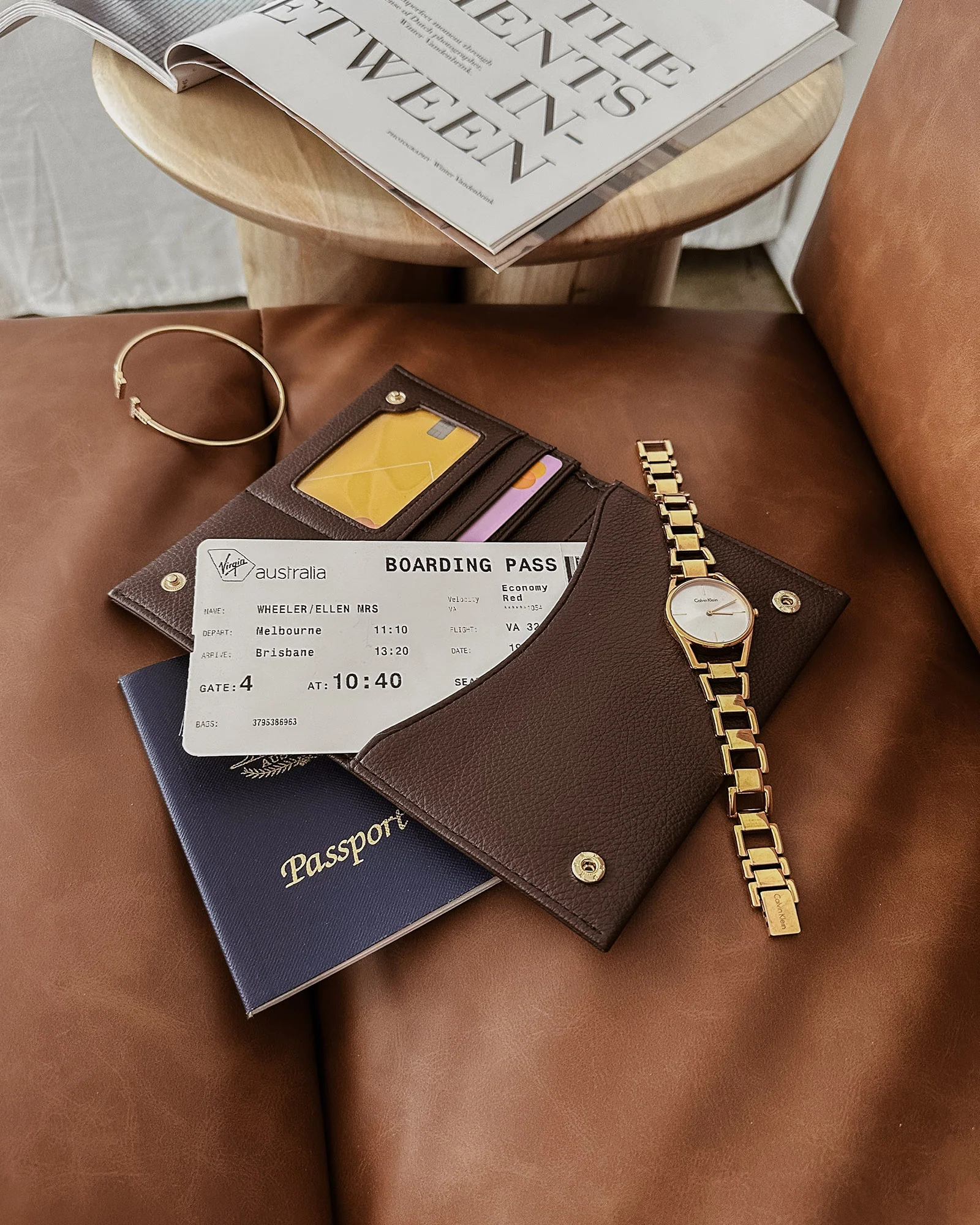 Venice Passport Holder - Chocolate - Image 2