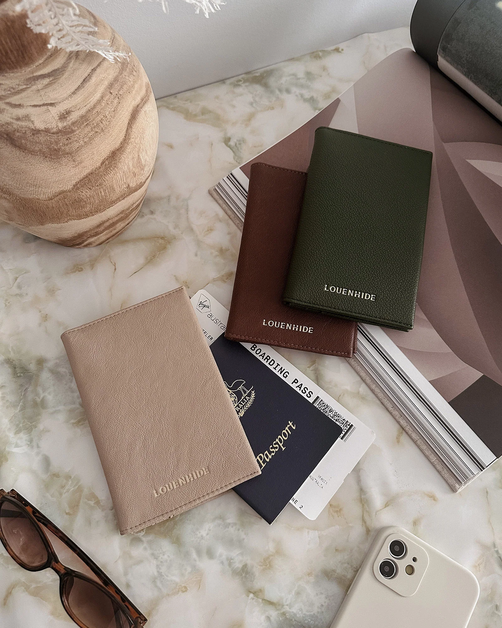 Venice Passport Holder - Saddle Malt - Image 6
